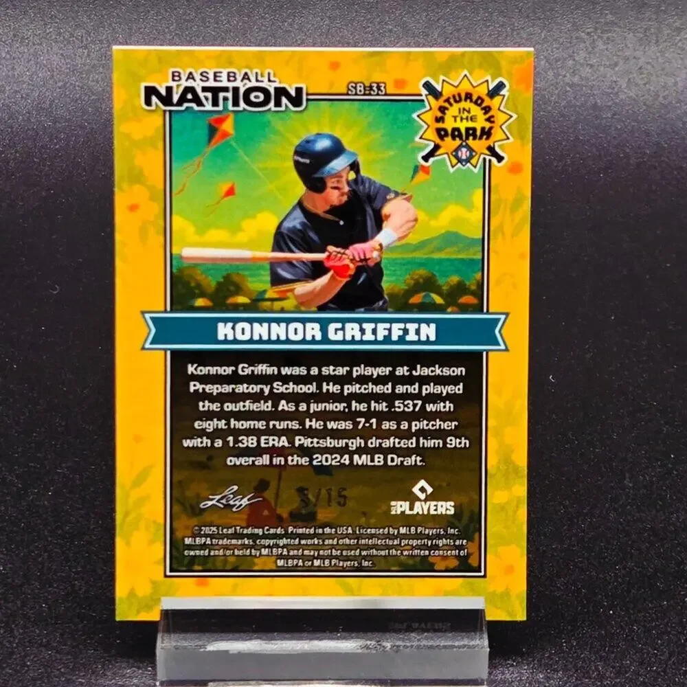 2025 Konner Griffin 4/15 Saturday in the Park Pittsburgh Pirates Top Prospect